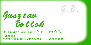 gusztav bollok business card